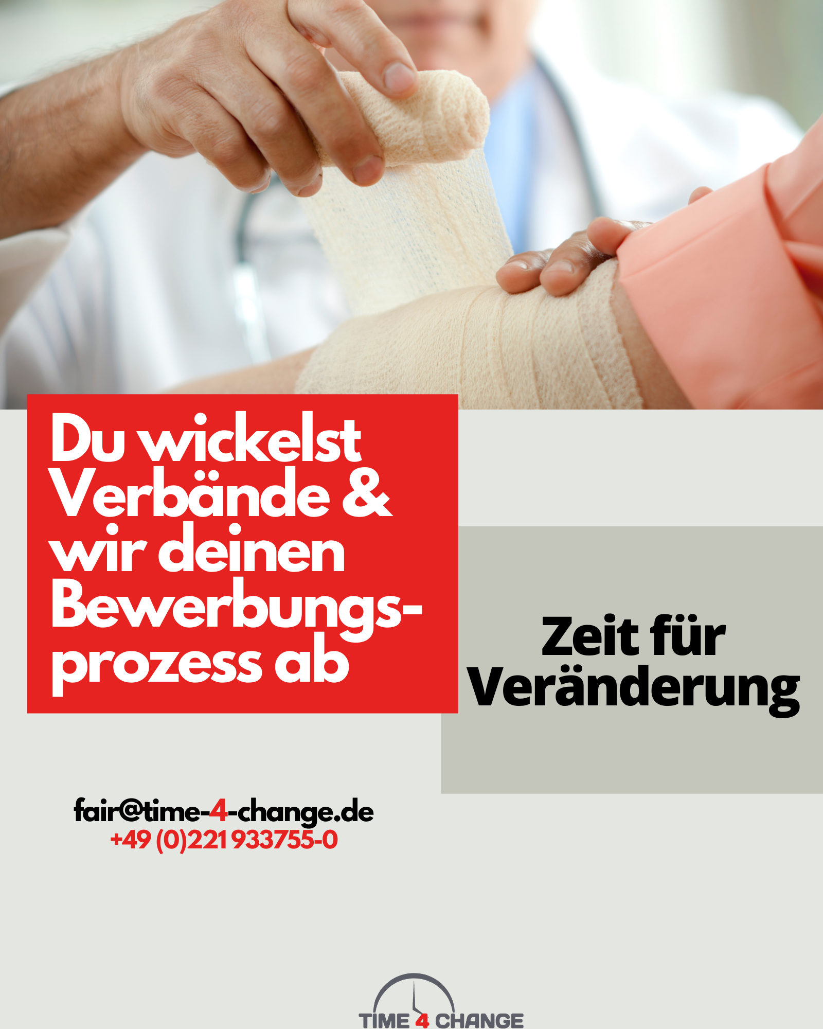 Pfleger legt Verband an